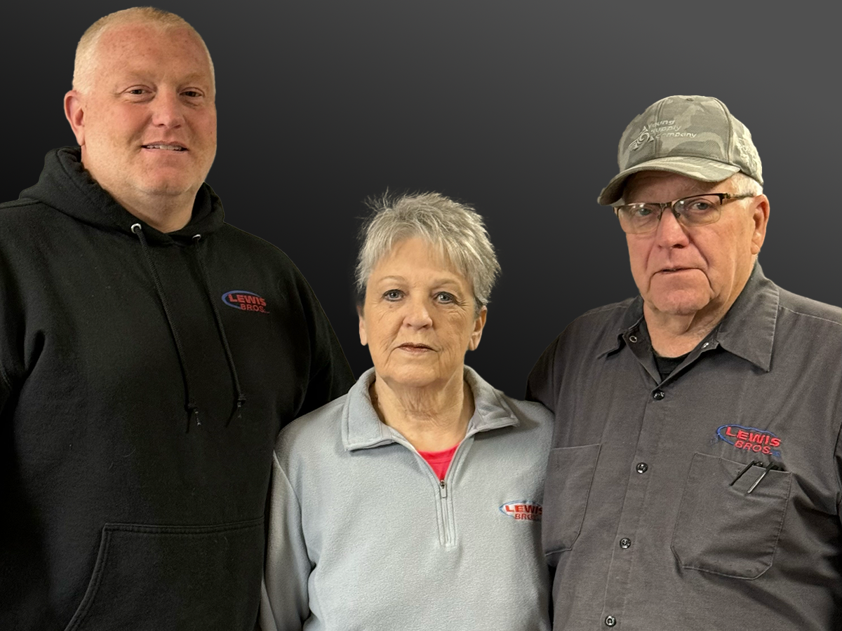 Corey Lewis, President of Lewis Bros Inc, with Wanda and Dennis Lewis